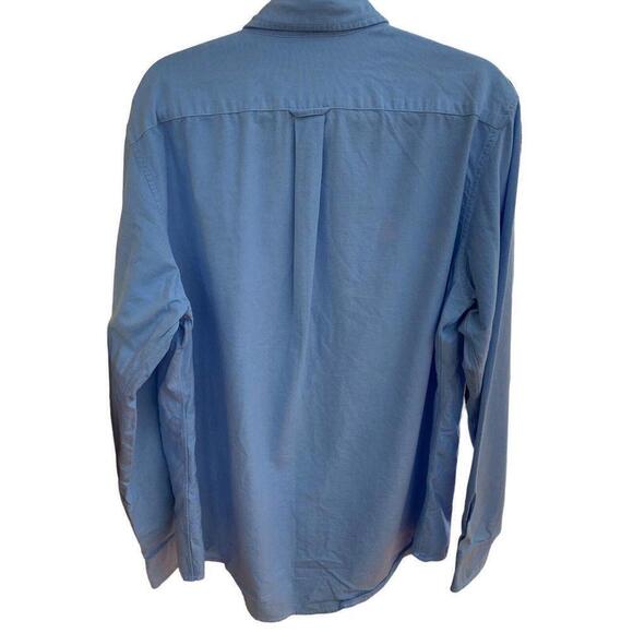 Lands' End Mens Button Up Dress Shirt Size L/T 16-16.5 Light Blue Long Sleeve - Picture 2 of 7